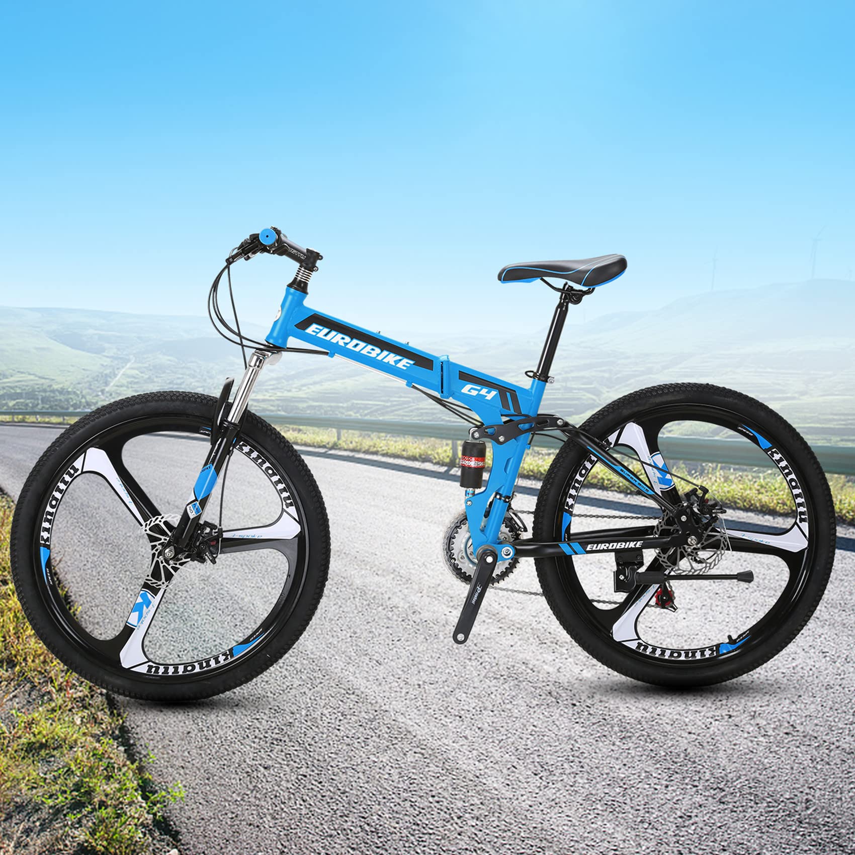 Eurobike G4 折りたたみマウンテンバイク、大人用折りたたみ自転車